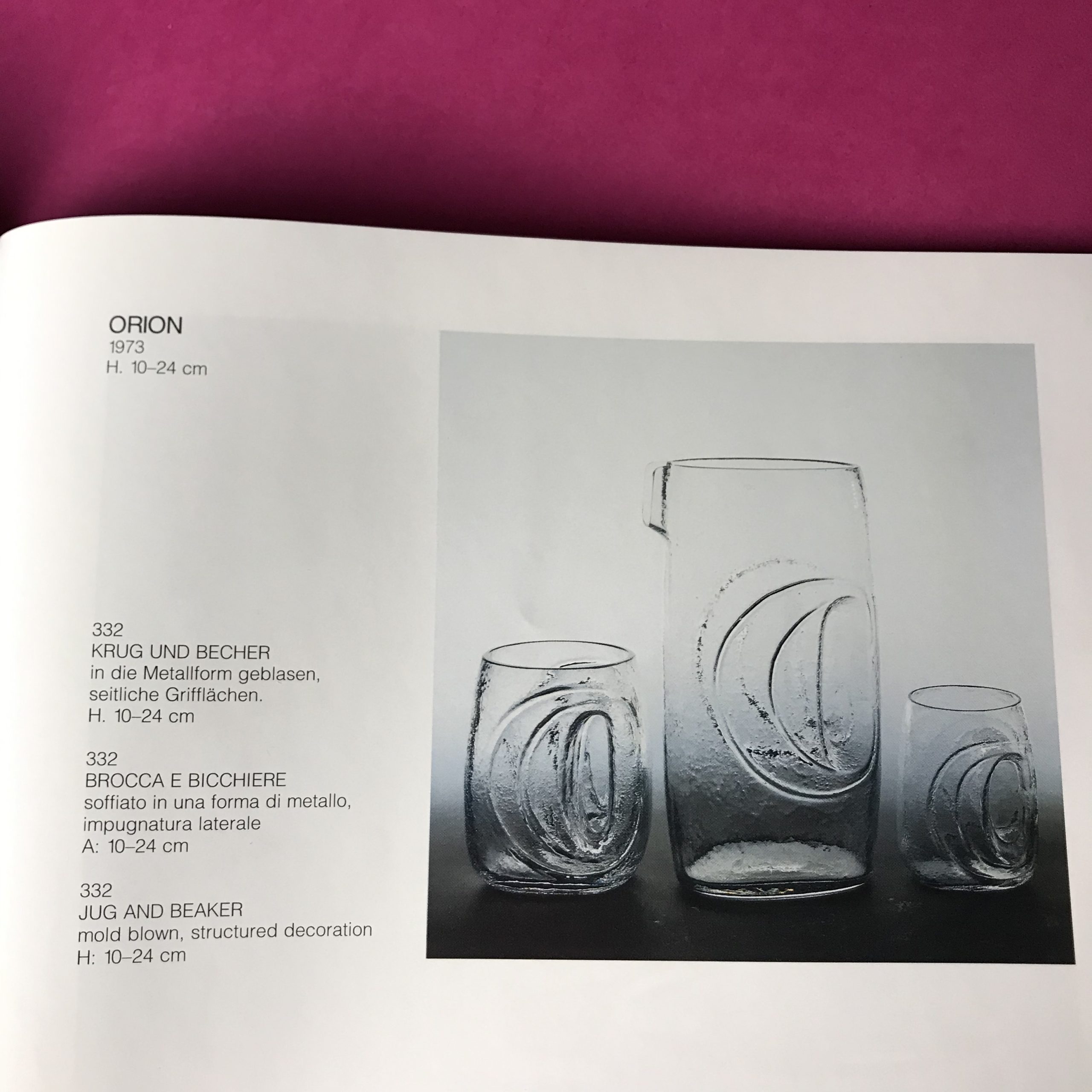 Krug "Orion", Fa. Riedel, Kufstein, um 1975