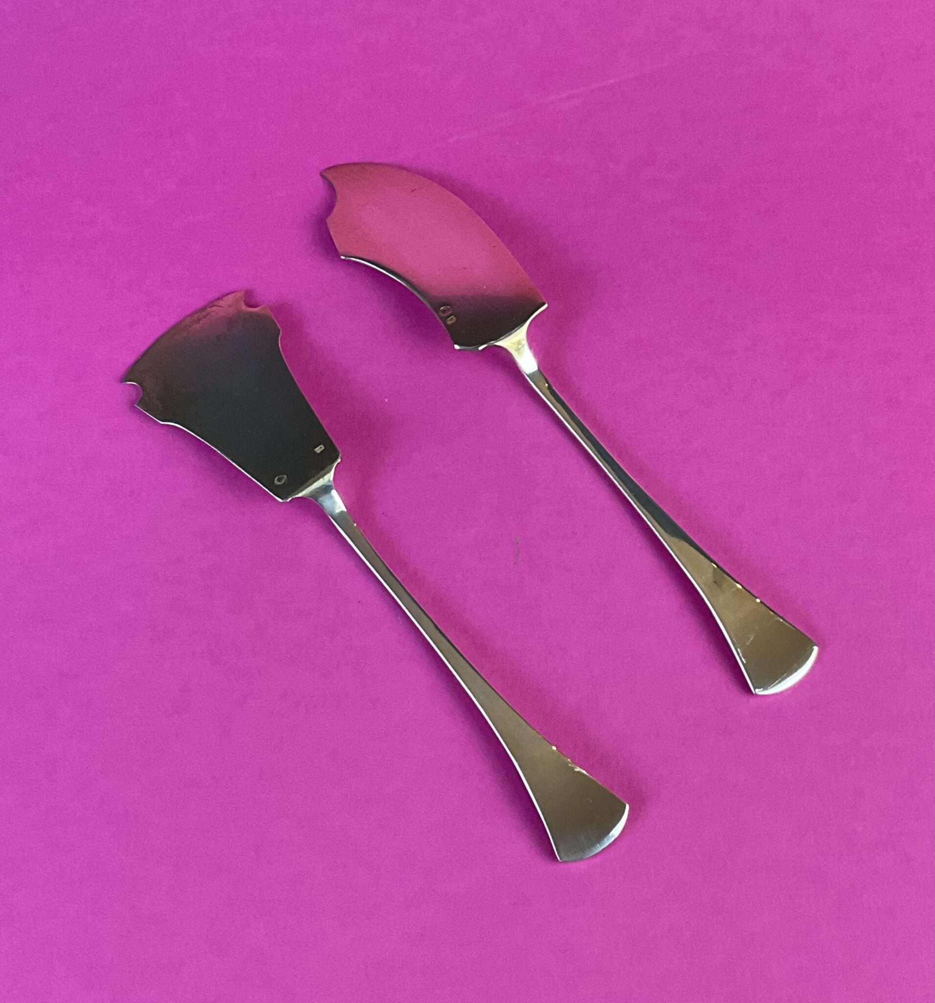 Silbernes Art Deco Butter- und Käsemesser, Tschechoslowakei, um 1930 – Bild 3