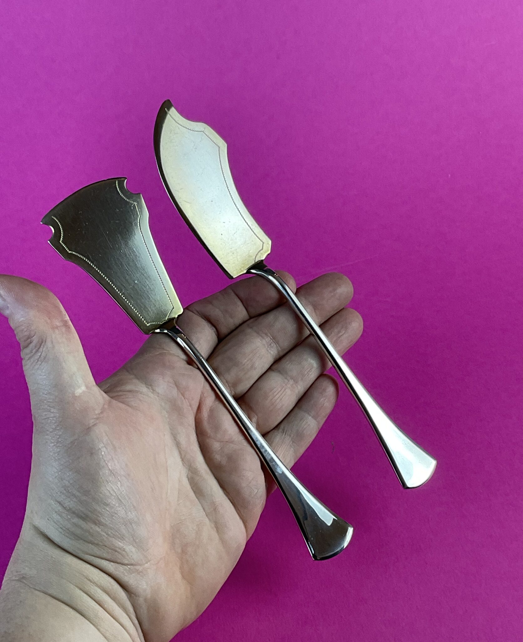 Silbernes Art Deco Butter- und Käsemesser, Tschechoslowakei, um 1930 – Bild 6