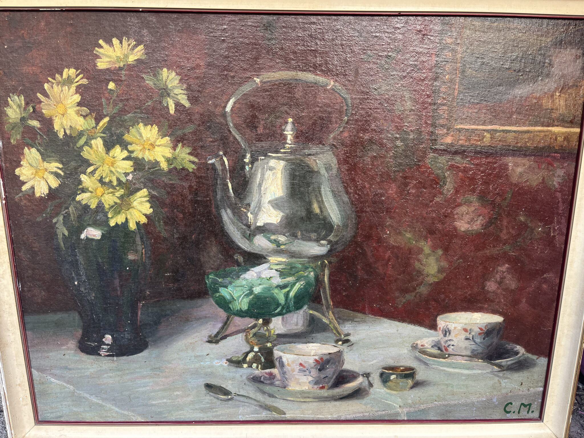 Versilberter Biedermeier Teekessel, Wien, um 1860 – Bild 7