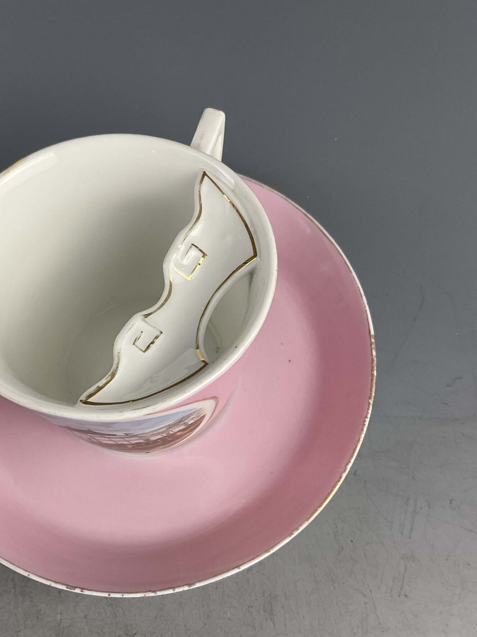 Seltene Schnurrbart Tasse aus Matlock Barth, 19. Jahrhundert – Bild 4