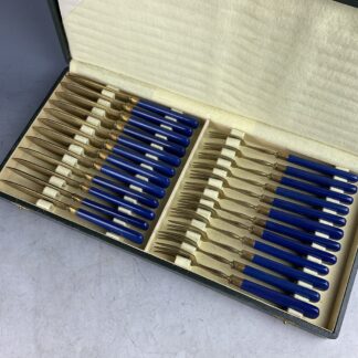 Vergoldetes Art Deco Obstbesteck für 12 Personen, Frankreich, um 1920