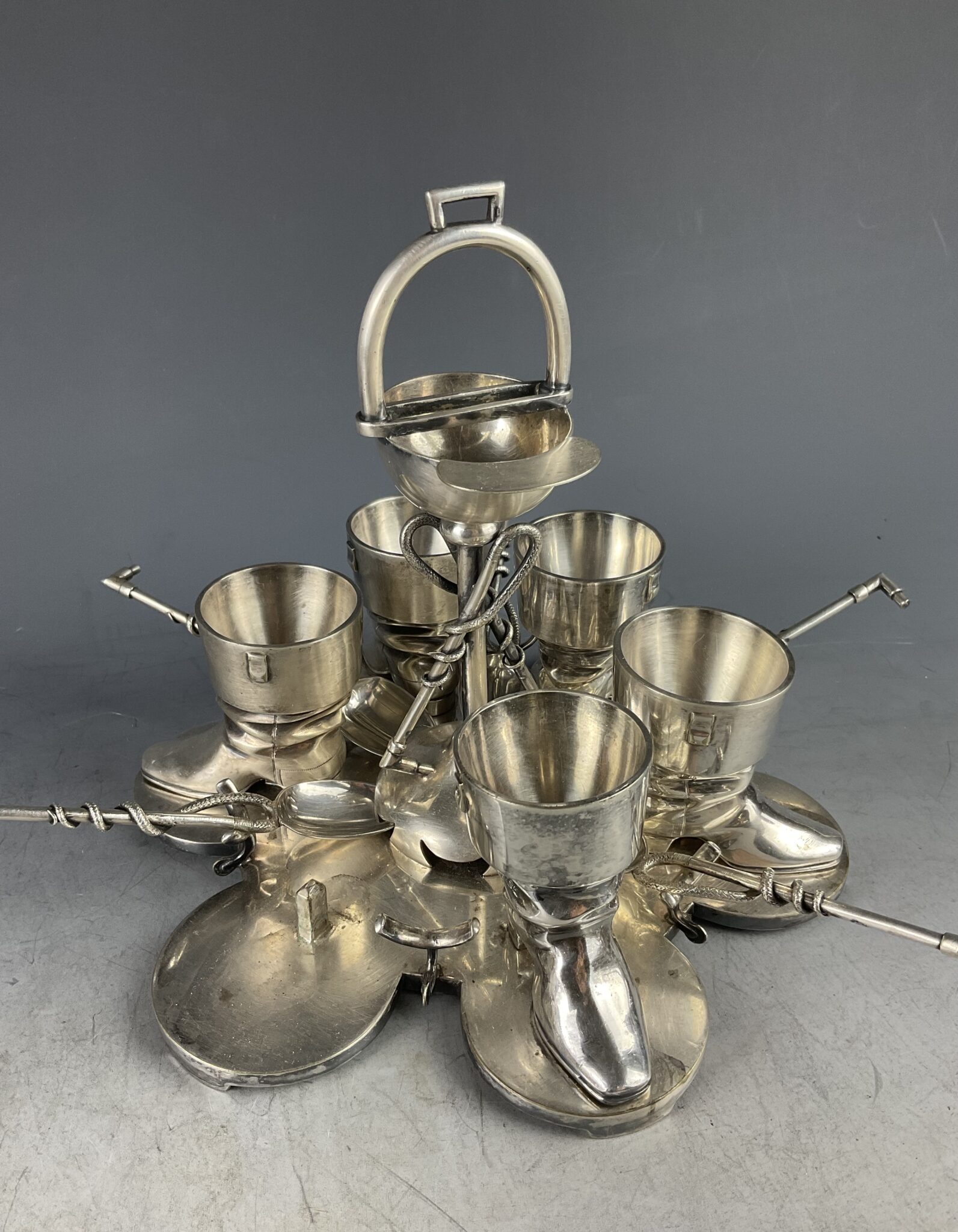 Seltener Eierständer für Pferdeliebhaber, England, um 1900 – Bild 3