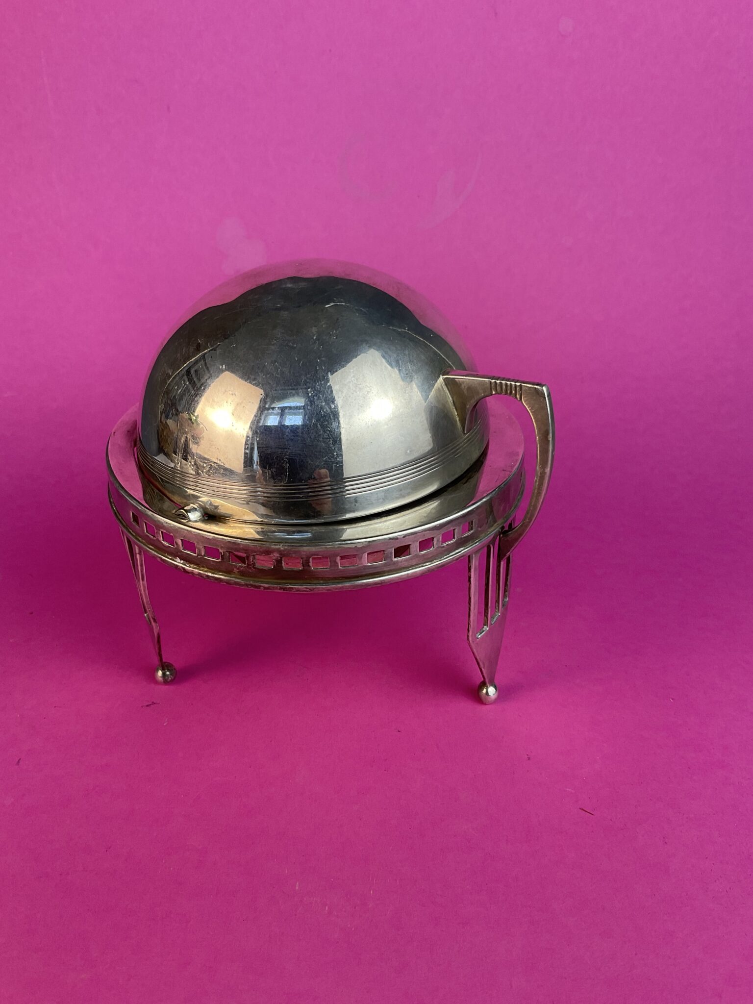 Seltene Jugendstil Butterdose, Fa. WMF, um 1900 – Bild 3