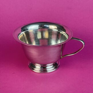 Versilberte Jugendstil Suppentasse, Schweiz, um 1900