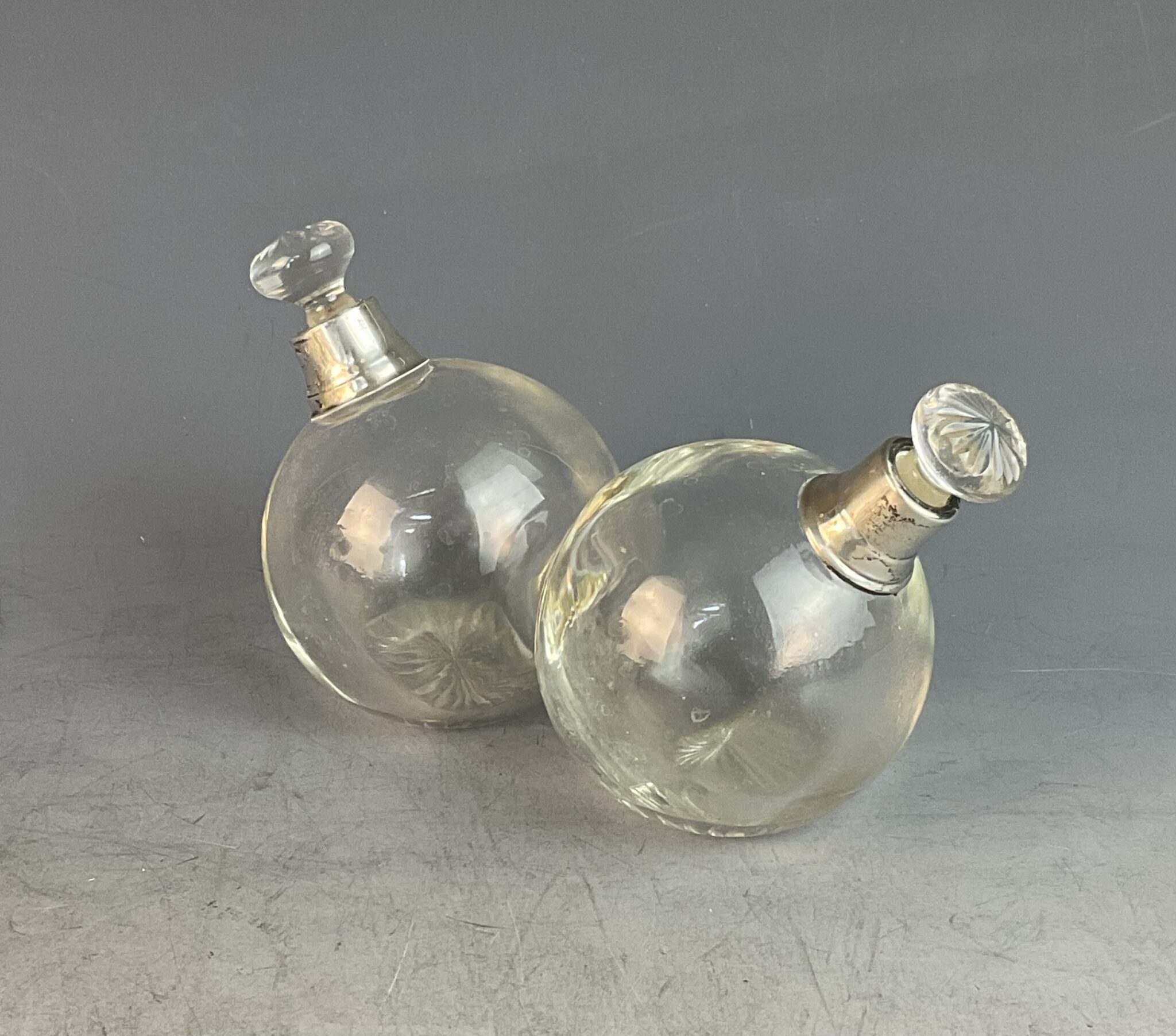 Silberne Art Deco Essig- und Ölgarnitur, England, um 1920