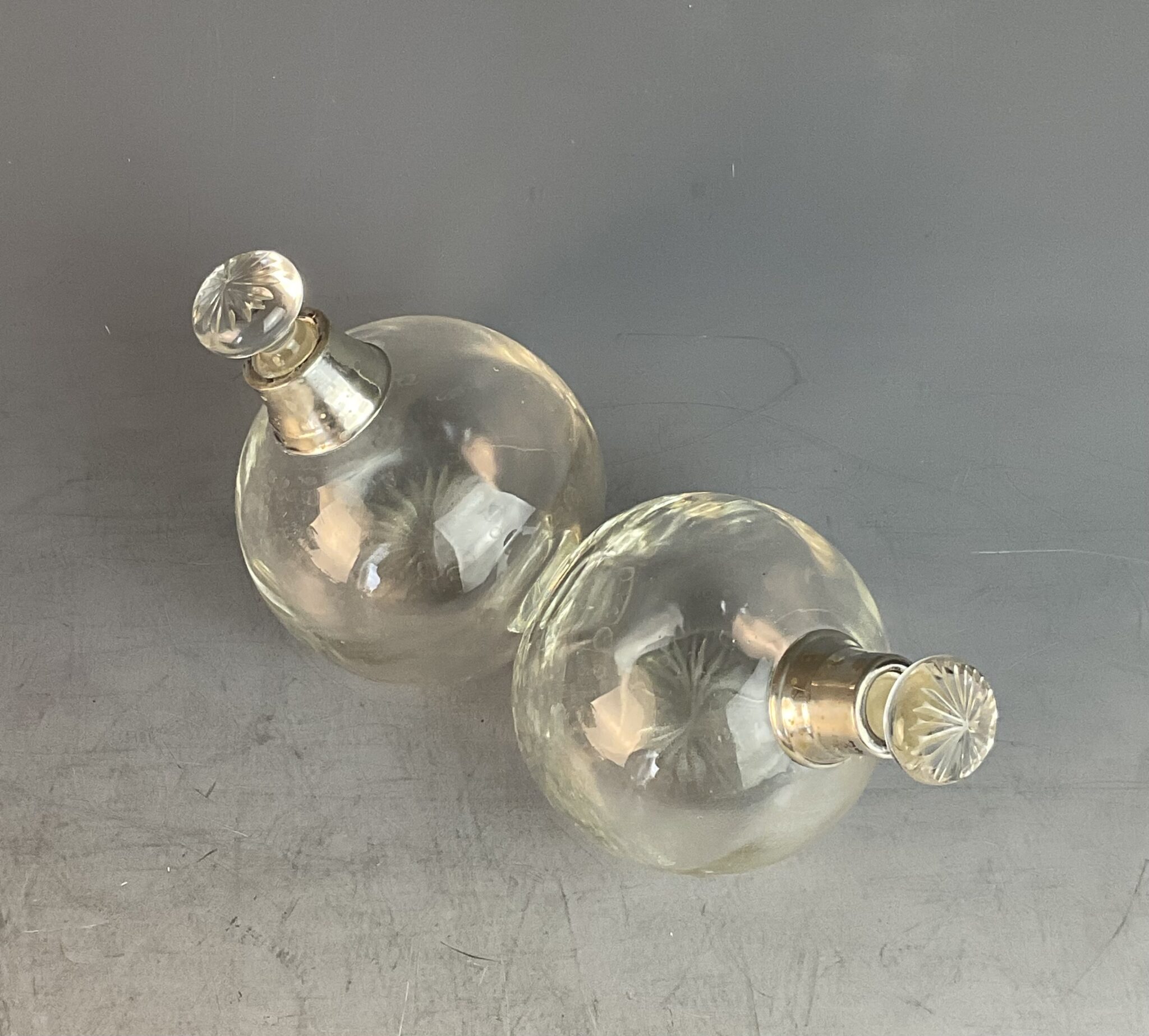 Silberne Art Deco Essig- und Ölgarnitur, England, um 1920 – Bild 3