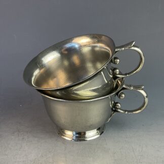 2 Jugendstil Suppentassen, Fa. Bachmann, Wien, um 1900