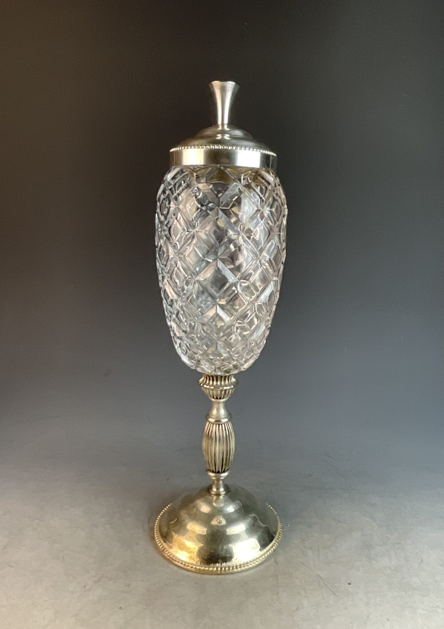 Versilberter Saftspender mit Kristallglas, Frankreich, um 1950 – Bild 2