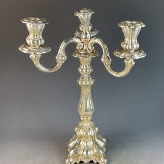 Versilberte Historismus Girandole, Schweden, 19. Jahrhundert