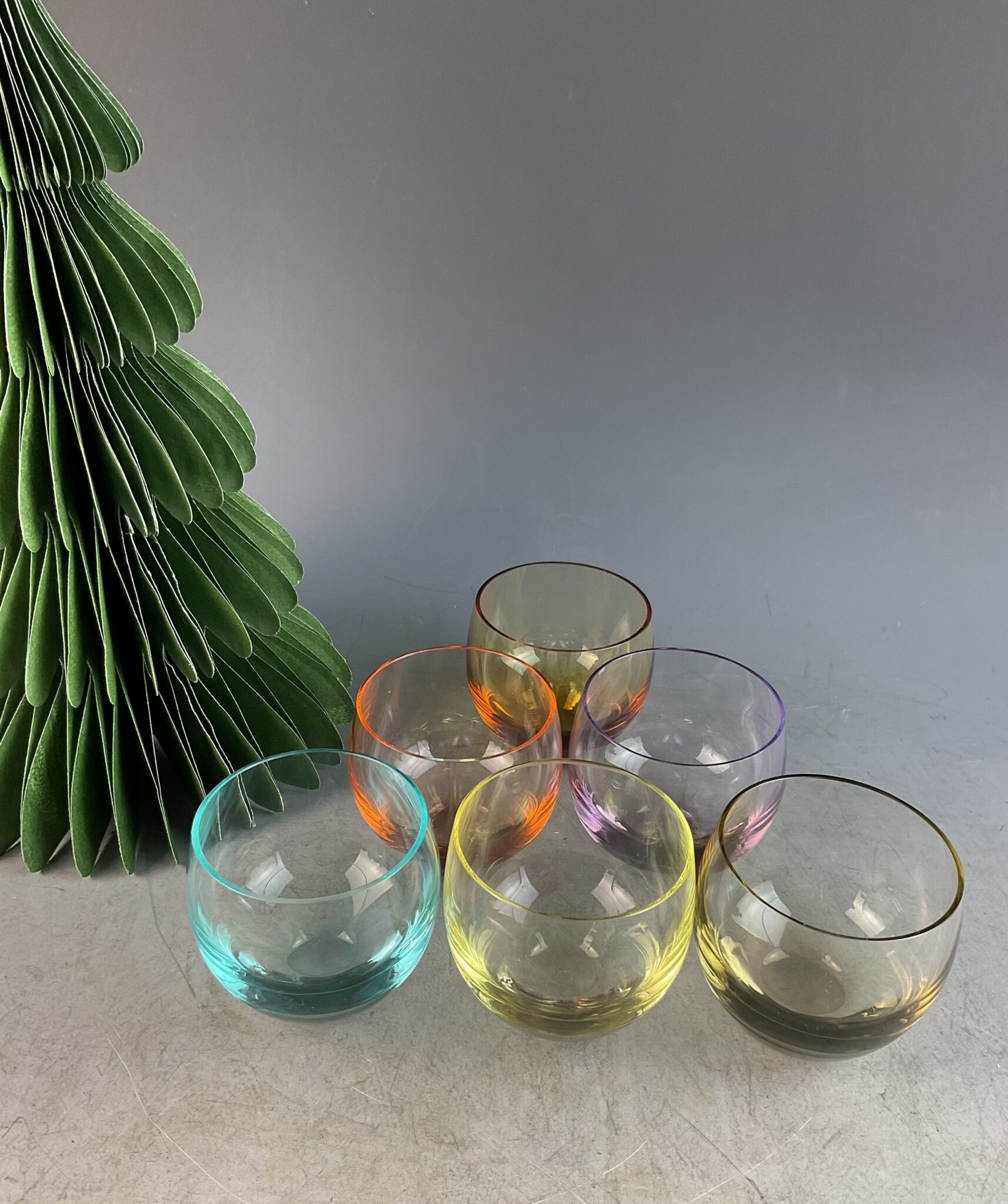 6 große Gläser "Culbuto", Fa. Ludwig Moser, Karlsbad, um 1935