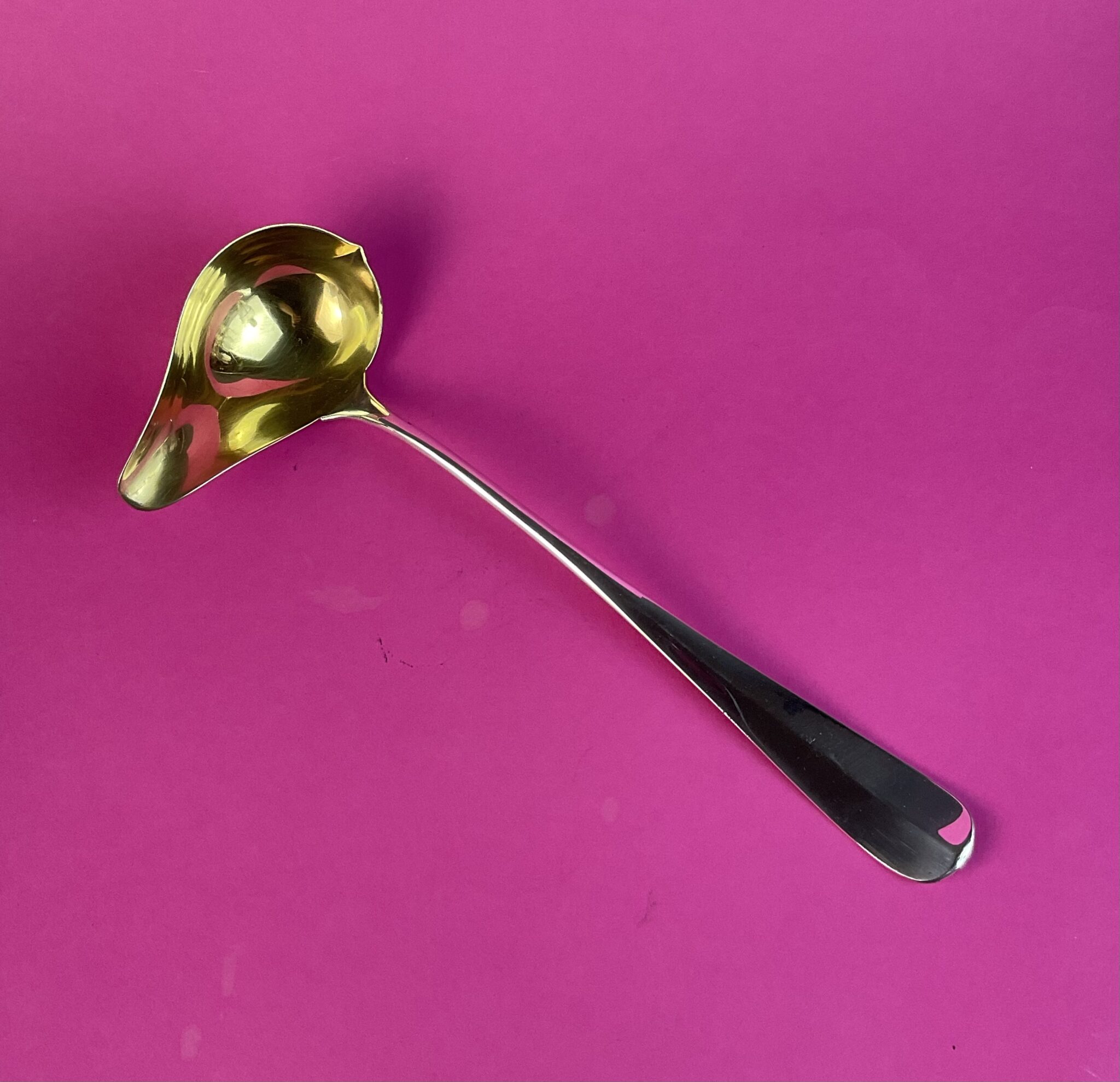 Versilberter Bowleschöpfer "Eselsrücken", Fa. Berndorf, um 1900