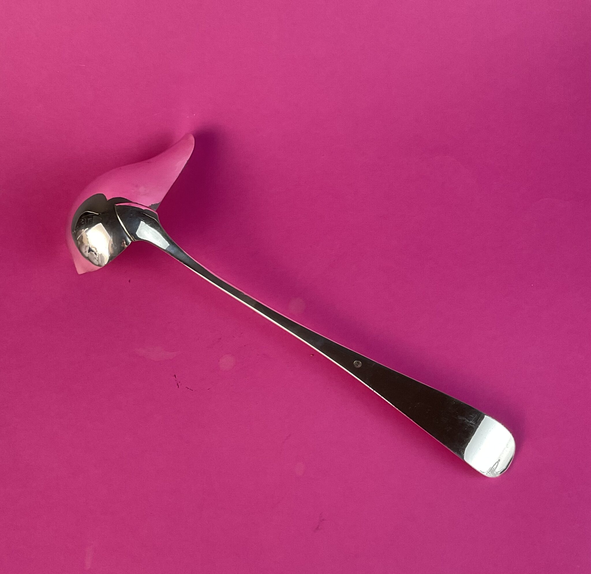 Versilberter Bowleschöpfer "Eselsrücken", Fa. Berndorf, um 1900 – Bild 3