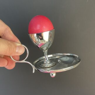 Versilberter Jugendstil Eierbecher, Fa. Mappin, England, um 1900