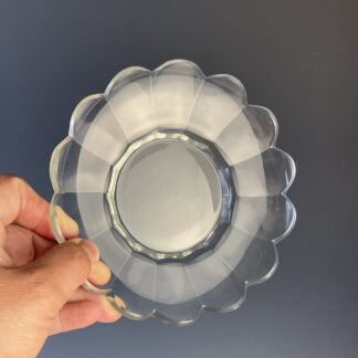 6 geschliffene Glasteller, Böhmen, 19. Jahrhundert
