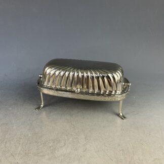 Versilberte Art Deco Butterdose, U.S.A., um 1920