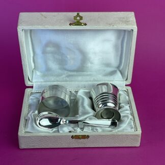 Versilberte Art Deco Garnitur, Frankreich, um 1925
