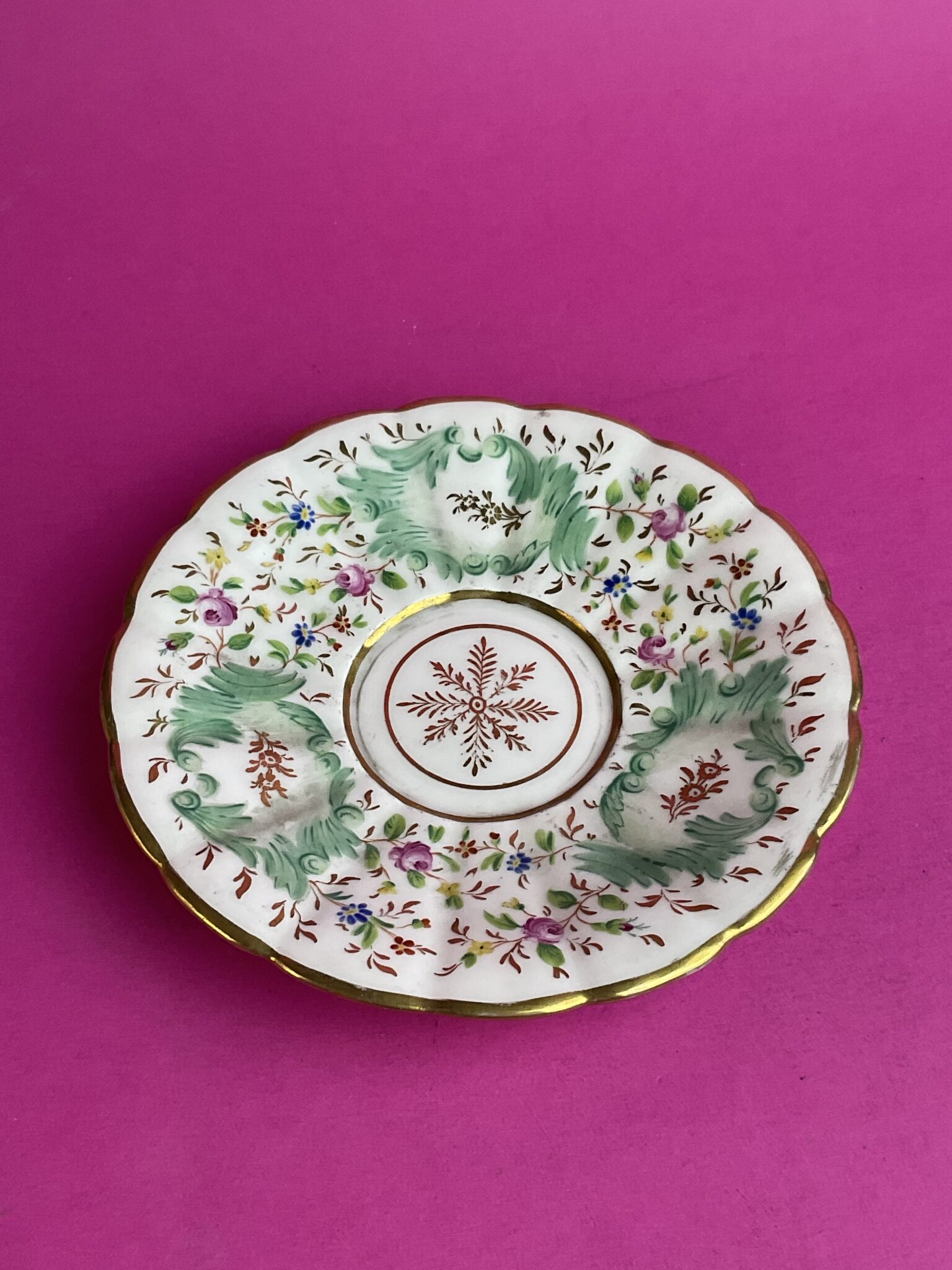 Biedermeier Sammeltasse mit Untertasse, Porzellanmanufaktur Wien, um 1845 – Bild 5