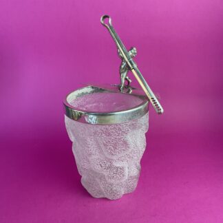Jugendstil Eiswürfelkühler mit Eisglas, Fa. WMF, Geislingen, um 1900